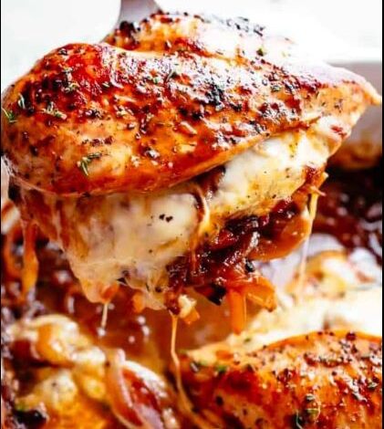 French Onion Stuffed Chicken