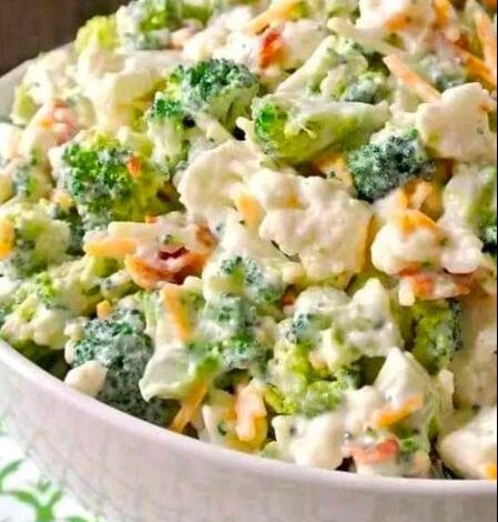 Broccoli Cauliflower Salad