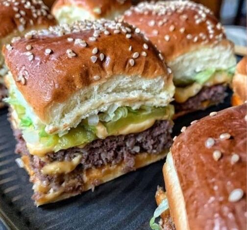 Homemade Big Mac Cheeseburgers