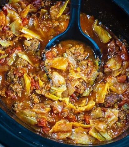 Slow Cooker Spicy Cabbage