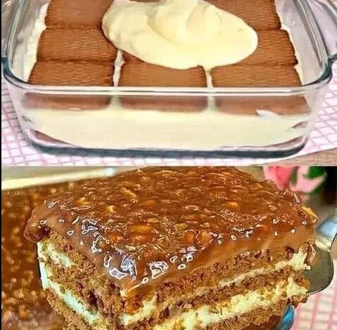 NO-BAKE COOKIE CAKE