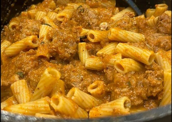 Ziti Rigate with Meatballs