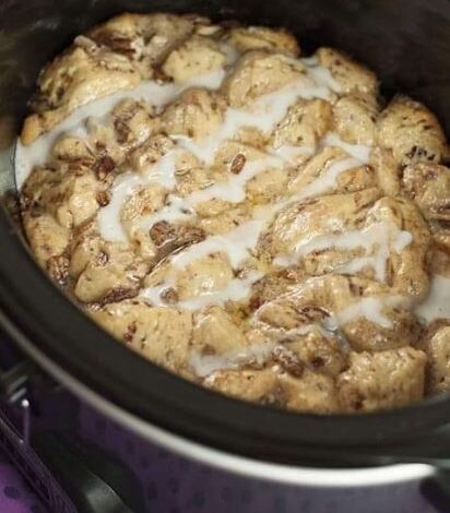 Crock Pot Cinnamon Roll Casserole