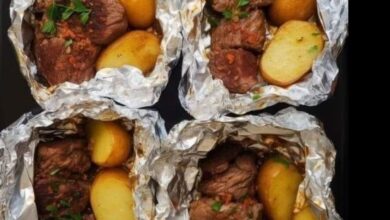 Garlic Steak and Potato Foil Packets