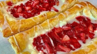 Strawberry cream cheese Danish