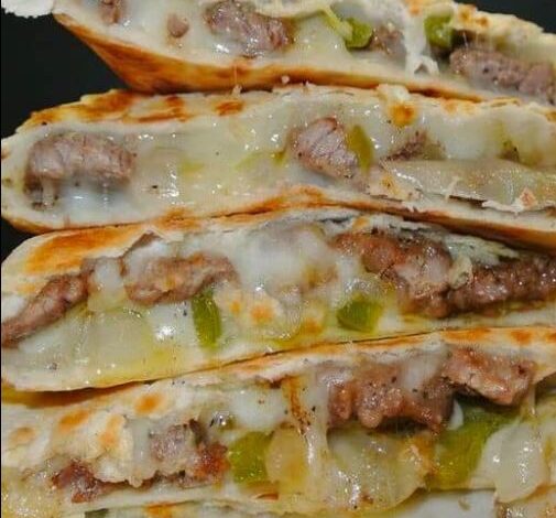 Philly cheesesteak quesadillas