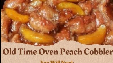 Old Time Oven Peach Cobbler