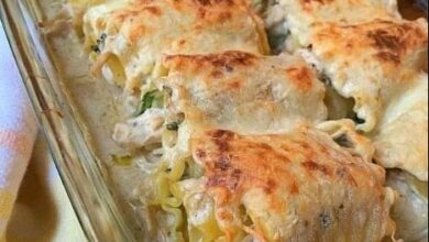 Chicken Alfredo Lasagna Roll-Ups