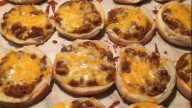 Old-school pizza burgers