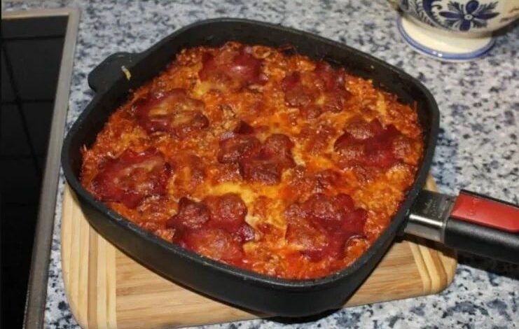 Meat Lovers Spaghetti Bake