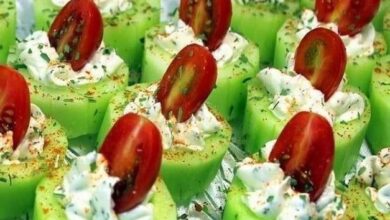 Delicious Cucumber Bites with Herbs, Cream Cheese, and Cherry Tomato Recipe: A Perfect Appetizer for Any Occasion