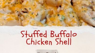 Stuffed Buffalo Chicken Shell