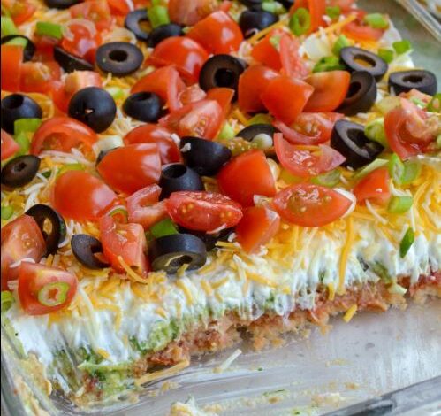 how to make 7 layer dip, layered bean dip, layered taco dip, Mexican layer dip, seven layer dip