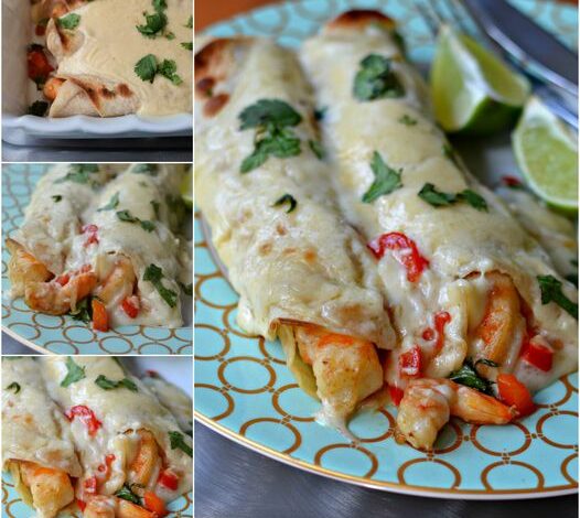 Easy Creamy Shrimp Enchiladas