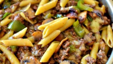 Philly Cheesesteak Pasta