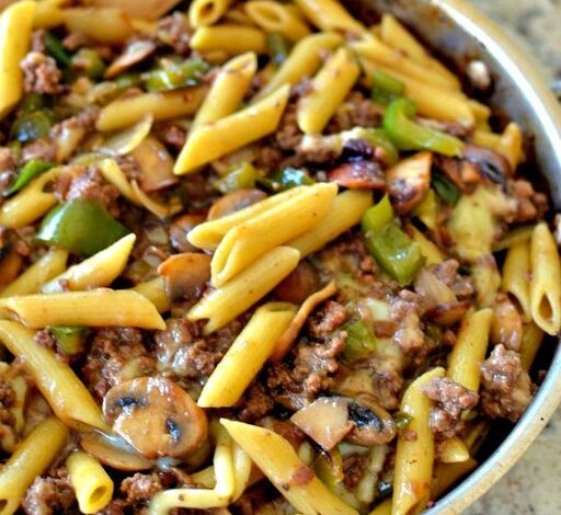 Philly Cheesesteak Pasta